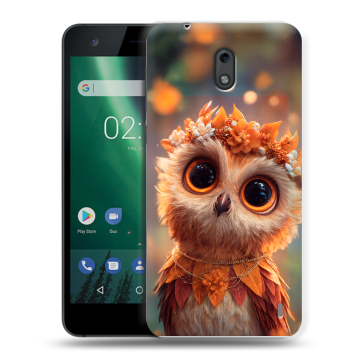 Силиконовый чехол на Nokia 2 с принтом Милая сова