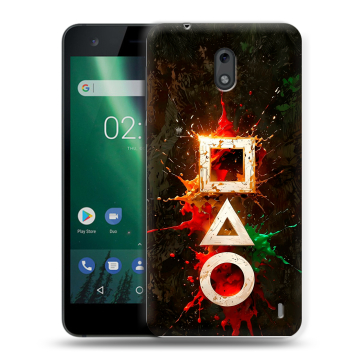 Силиконовый чехол на Nokia 2 с принтом Squid Game Игра кальмара