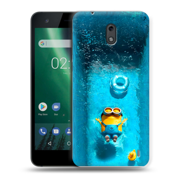 Силиконовый чехол на Nokia 2 с принтом Миньоны Силиконовый чехол на Nokia 2 с принтом Миньоны