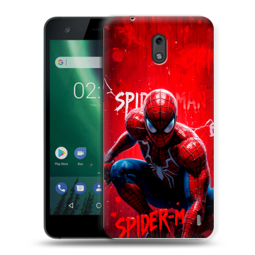 Силиконовый чехол на Nokia 2 с принтом Spiderman Человек паук Силиконовый чехол на Nokia 2 с принтом Spiderman Человек паук