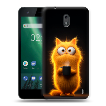 Силиконовый чехол на Nokia 2 с принтом Смешной кот