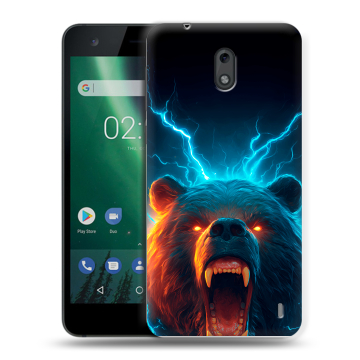 Силиконовый чехол на Nokia 2 с принтом Медведь