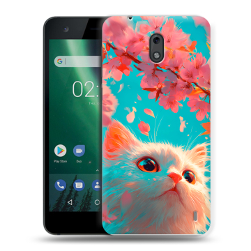 Силиконовый чехол на Nokia 2 с принтом Красивый кот