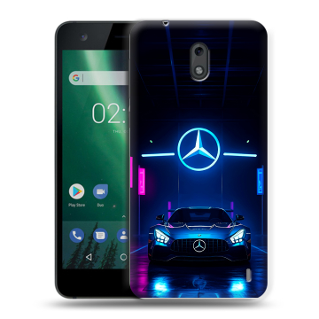 Силиконовый чехол на Nokia 2 с принтом Mercedes Мерседес Силиконовый чехол на Nokia 2 с принтом Mercedes Мерседес