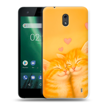 Силиконовый чехол на Nokia 2 с принтом Милые котята
