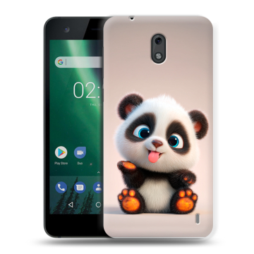 Силиконовый чехол на Nokia 2 с принтом милая панда