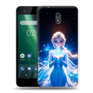 Силиконовый чехол на Nokia 2 с принтом Холодное сердце Frozen Силиконовый чехол на Nokia 2 с принтом Холодное сердце Frozen