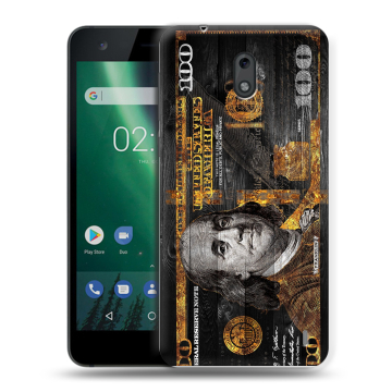 Силиконовый чехол на Nokia 2 с принтом Доллар деньги