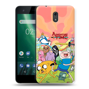Силиконовый чехол на Nokia 2 с принтом Adventure time Время приключений