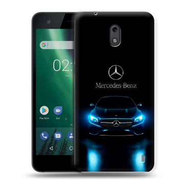 Силиконовый чехол на Nokia 2 с принтом Mercedes Мерседес