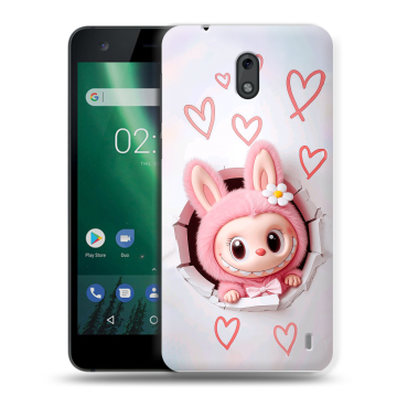 Силиконовый чехол на Nokia 2 с принтом Labubu Лабубу