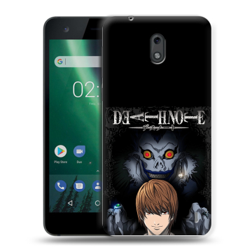 Силиконовый чехол на Nokia 2 с принтом Death note Тетрадь смерти