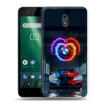 Силиконовый чехол на Nokia 2 с принтом BMW БМВ