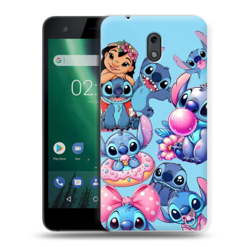 Силиконовый чехол на Nokia 2 с принтом Лило и Стич
