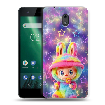 Силиконовый чехол на Nokia 2 с принтом Labubu Лабубу