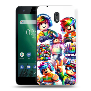 Силиконовый чехол на Nokia 2 с принтом Roblox Роблокс