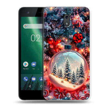 Силиконовый чехол на Nokia 2 с принтом Новый год