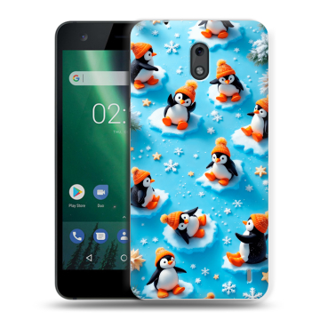 Силиконовый чехол на Nokia 2 с принтом Новый год