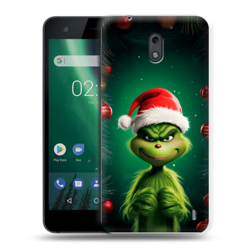 Силиконовый чехол на Nokia 2 с принтом Гринч Новый год Рождество