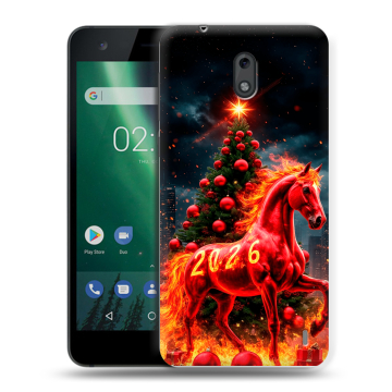 Силиконовый чехол на Nokia 2 с принтом Новый год