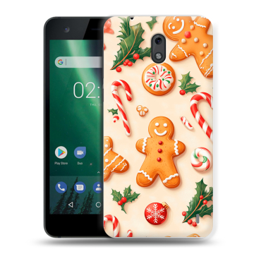 Силиконовый чехол на Nokia 2 с принтом Новый год