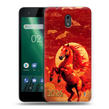 Силиконовый чехол на Nokia 2 с принтом Новый год