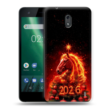 Силиконовый чехол на Nokia 2 с принтом Новый год