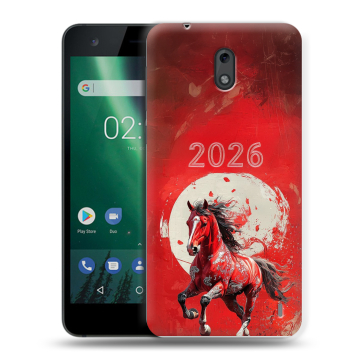 Силиконовый чехол на Nokia 2 с принтом Новый год