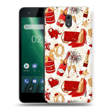 Силиконовый чехол на Nokia 2 с принтом Новый год