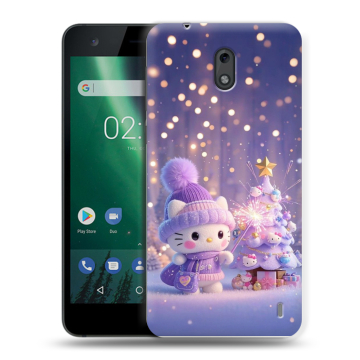 Силиконовый чехол на Nokia 2 с принтом Новый год Силиконовый чехол на Nokia 2 с принтом Новый год