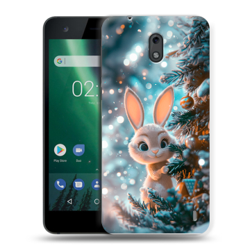 Силиконовый чехол на Nokia 2 с принтом Новый год Силиконовый чехол на Nokia 2 с принтом Новый год