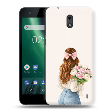 Силиконовый чехол на Nokia 2 с принтом женский