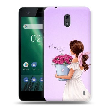 Силиконовый чехол на Nokia 2 с принтом женский