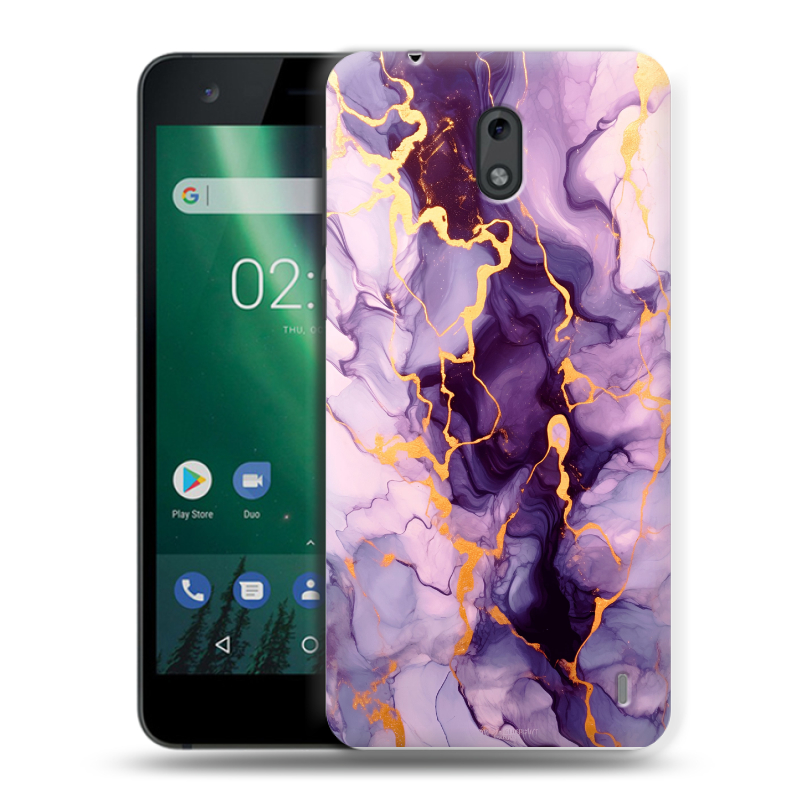 Силиконовый чехол на Nokia 2 с принтом Мрамор Силиконовый чехол на Nokia 2 с принтом Мрамор