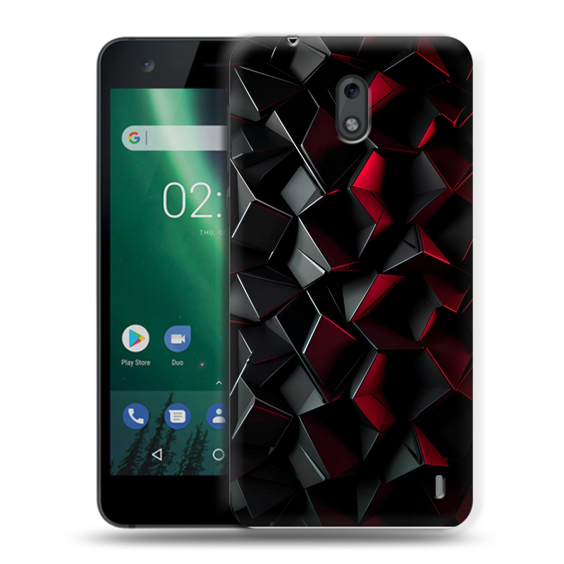 Силиконовый чехол на Nokia 2 с принтом Абстракция Силиконовый чехол на Nokia 2 с принтом Абстракция