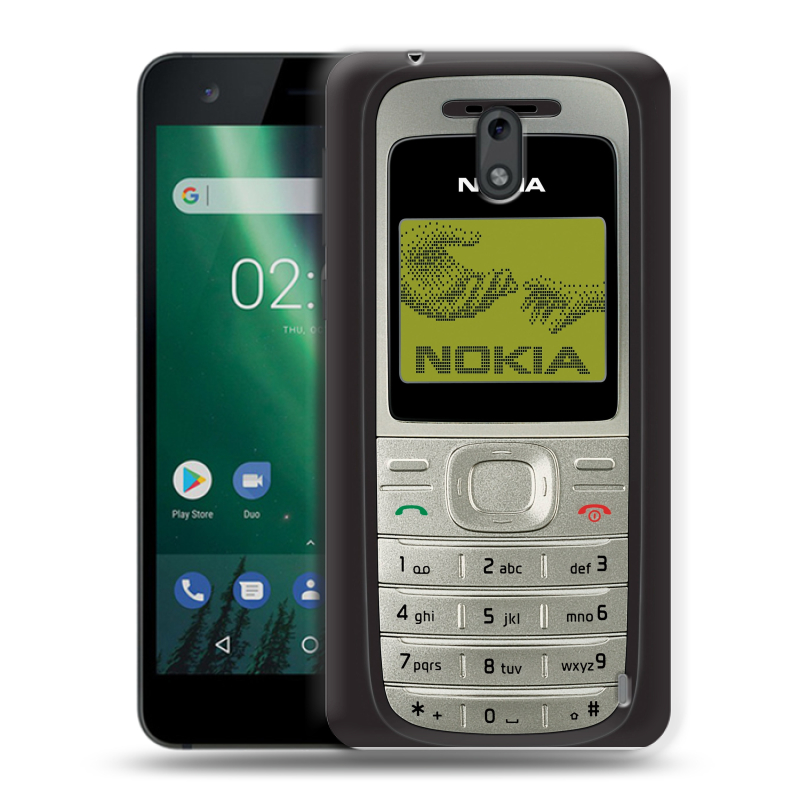 Силиконовый чехол на Nokia 2 с принтом Ретро Нокия Силиконовый чехол на Nokia 2 с принтом Ретро Нокия