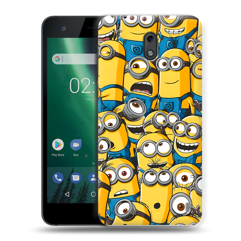 Силиконовый чехол на Nokia 2 с принтом Миньоны Силиконовый чехол на Nokia 2 с принтом Миньоны