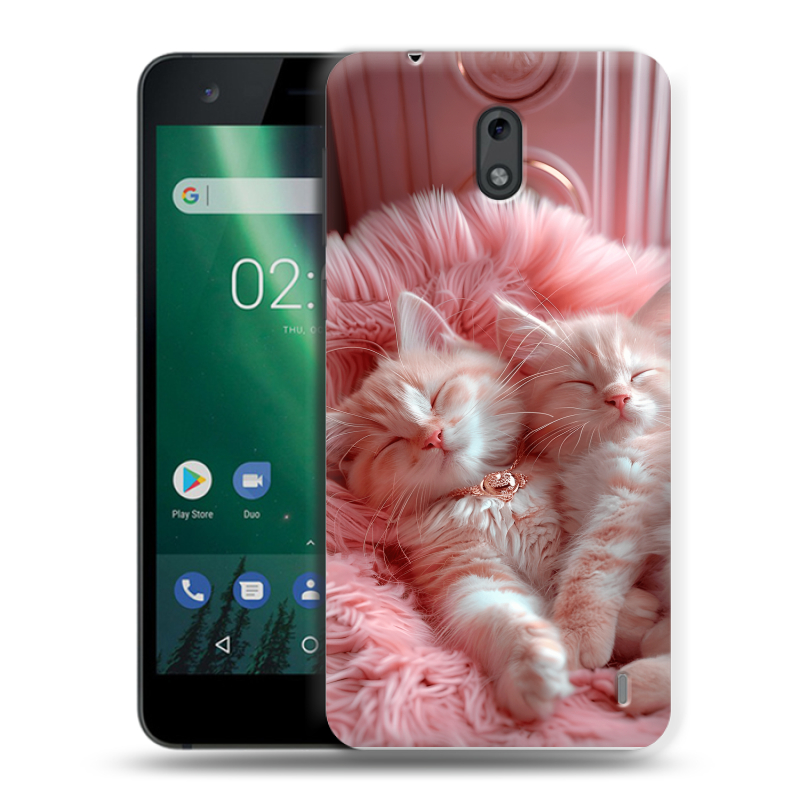 Силиконовый чехол на Nokia 2 с принтом котята котики Силиконовый чехол на Nokia 2 с принтом котята котики