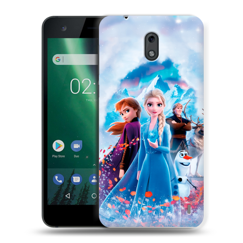 Силиконовый чехол на Nokia 2 с принтом Холодное сердце Frozen Силиконовый чехол на Nokia 2 с принтом Холодное сердце Frozen