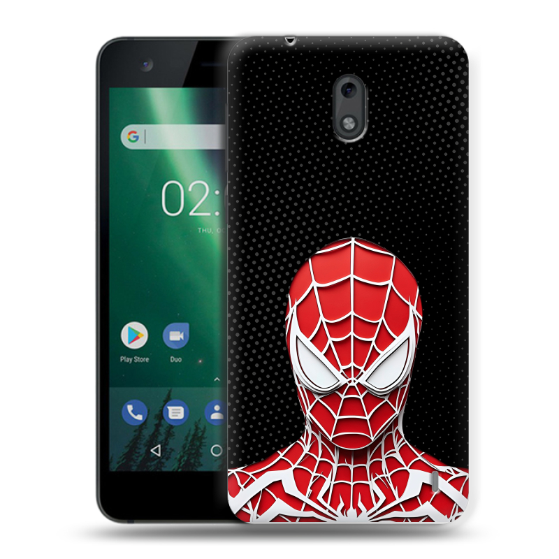 Силиконовый чехол на Nokia 2 с принтом человек паук spiderman Силиконовый чехол на Nokia 2 с принтом человек паук spiderman