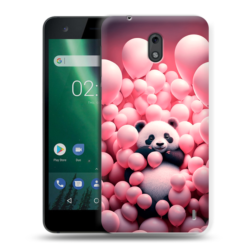 Силиконовый чехол на Nokia 2 с принтом Панда Силиконовый чехол на Nokia 2 с принтом Панда