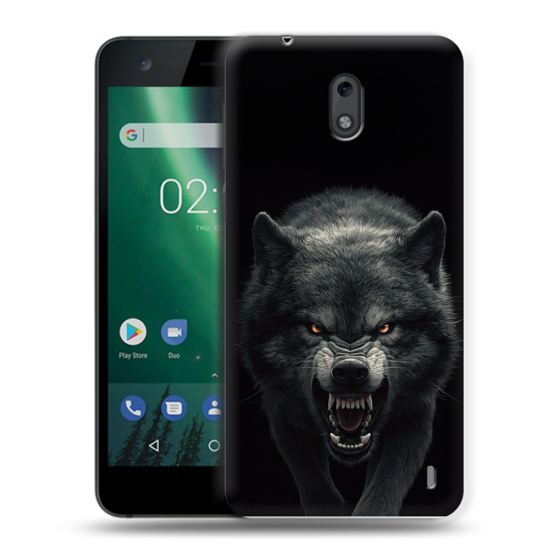 Силиконовый чехол на Nokia 2 с принтом Волк Силиконовый чехол на Nokia 2 с принтом Волк