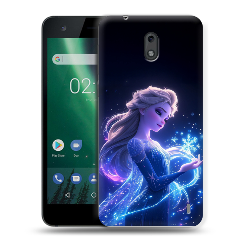 Силиконовый чехол на Nokia 2 с принтом Холодное сердце Frozen Силиконовый чехол на Nokia 2 с принтом Холодное сердце Frozen