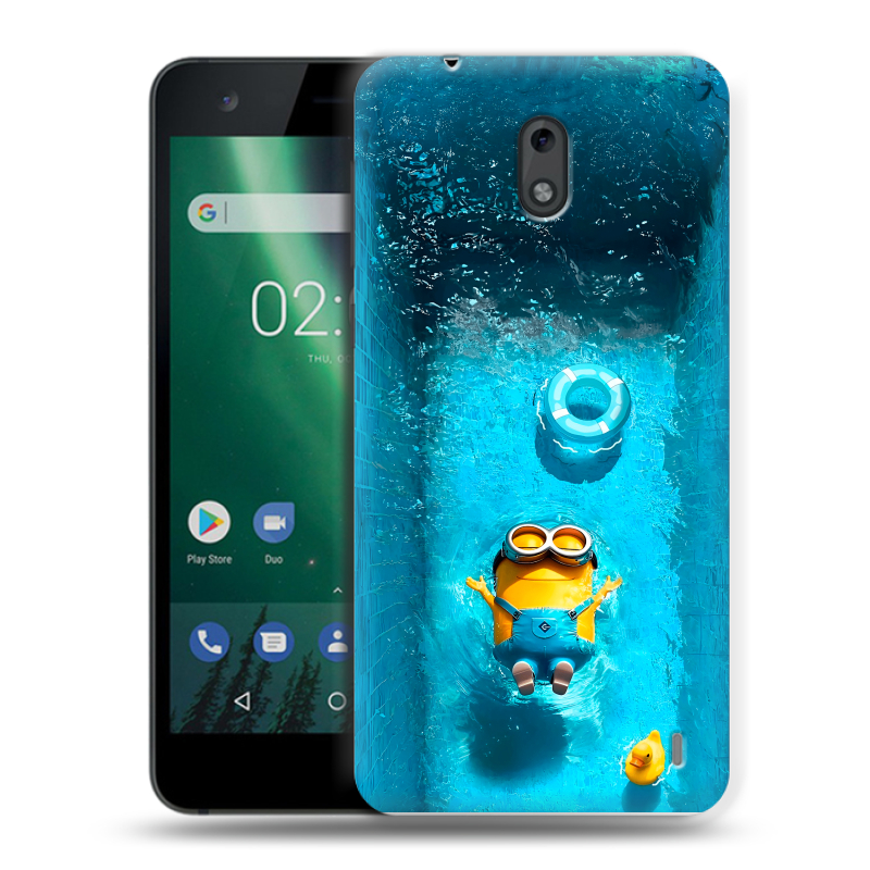 Силиконовый чехол на Nokia 2 с принтом Миньоны Силиконовый чехол на Nokia 2 с принтом Миньоны
