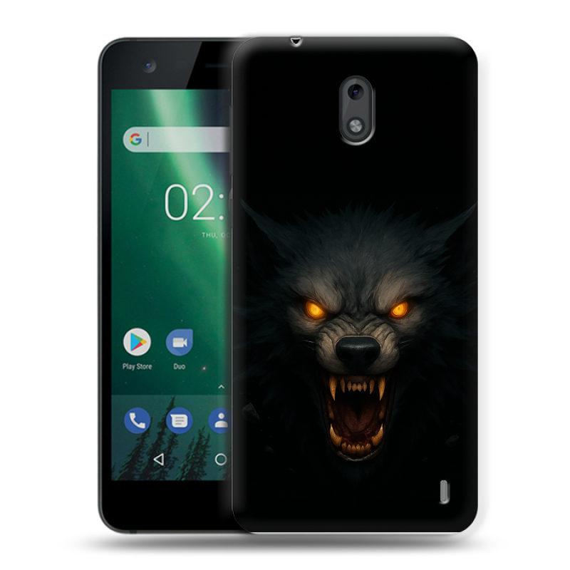 Силиконовый чехол на Nokia 2 с принтом Волк Силиконовый чехол на Nokia 2 с принтом Волк