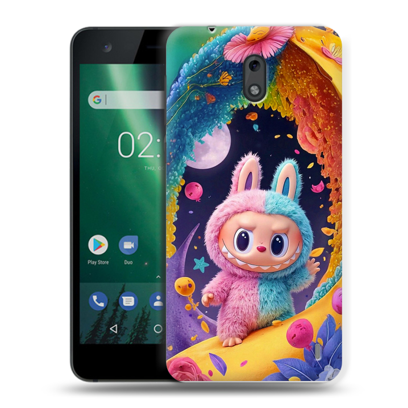 Силиконовый чехол на Nokia 2 с принтом Labubu Лабубу Силиконовый чехол на Nokia 2 с принтом Labubu Лабубу