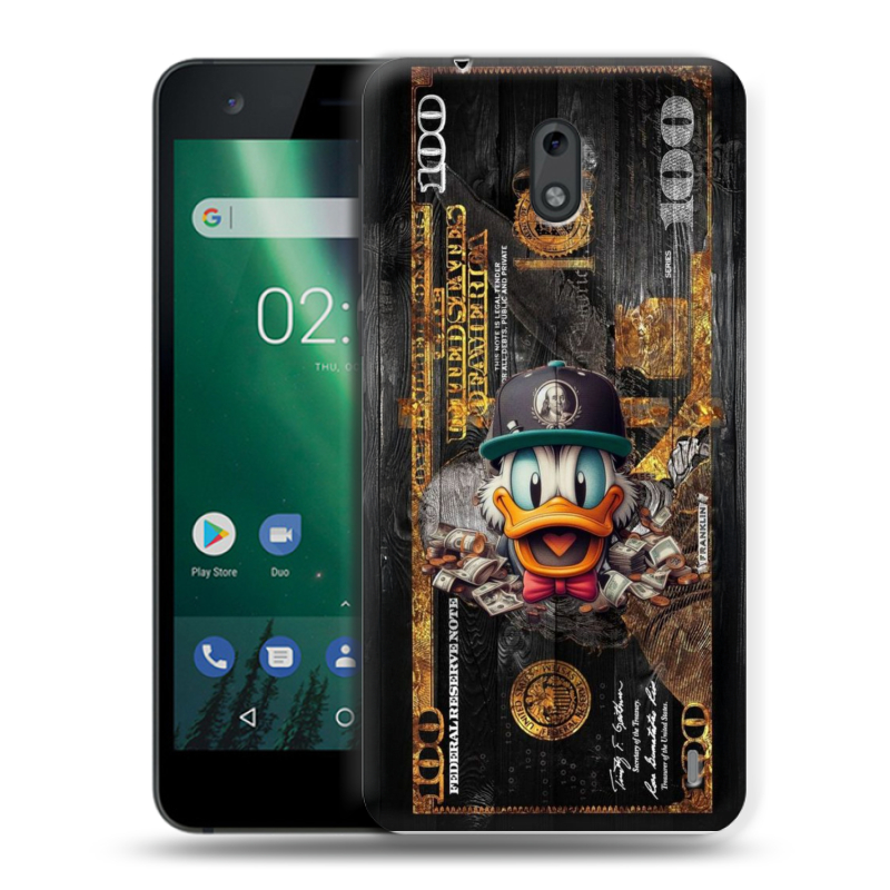 Силиконовый чехол на Nokia 2 с принтом Дональд Дак Доллар Силиконовый чехол на Nokia 2 с принтом Дональд Дак Доллар