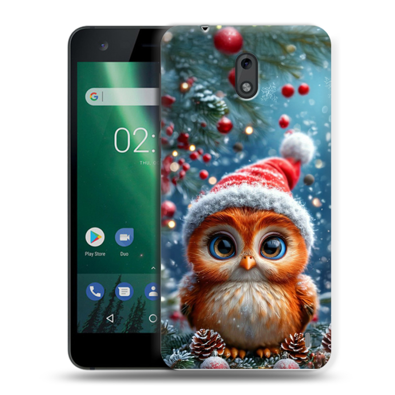 Силиконовый чехол на Nokia 2 с принтом Новый год Силиконовый чехол на Nokia 2 с принтом Новый год