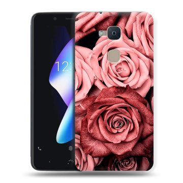 Силиконовый чехол на BQ Aquaris V с принтом Цветы розы Силиконовый чехол на BQ Aquaris V с принтом Цветы розы