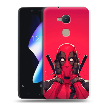 Силиконовый чехол на BQ Aquaris V с принтом Дедпул Deadpool